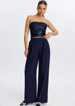 Bandeau top met pailletten