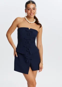 Bandeau top met strikjes