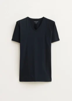 Basic t-shirt met v-hals