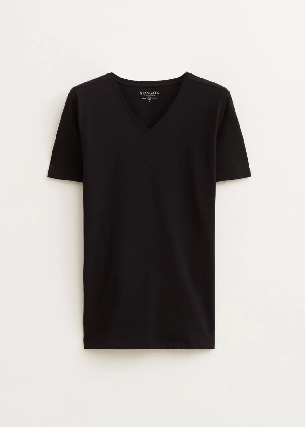 Basic t-shirt met v-hals