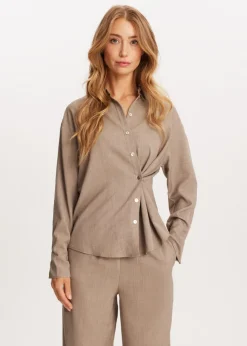 Blouse met knoopdetail