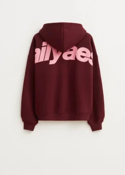 Boxy hoodie met backprint