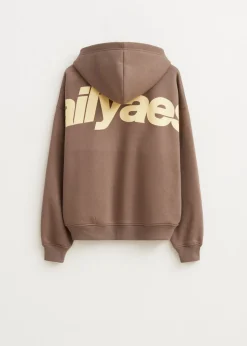 Boxy hoodie met backprint