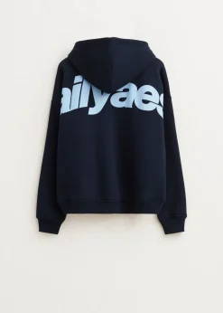 Boxy hoodie met backprint