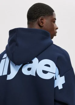 Boxy hoodie met backprint