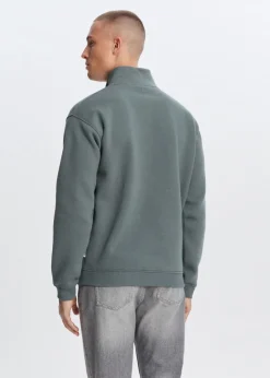 Brushed half zip sweater