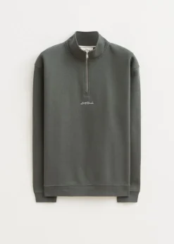 Brushed half zip sweater