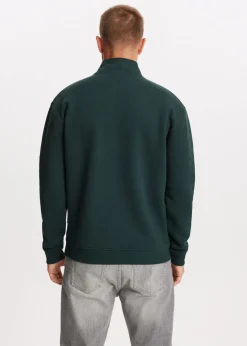 Brushed half zip sweater