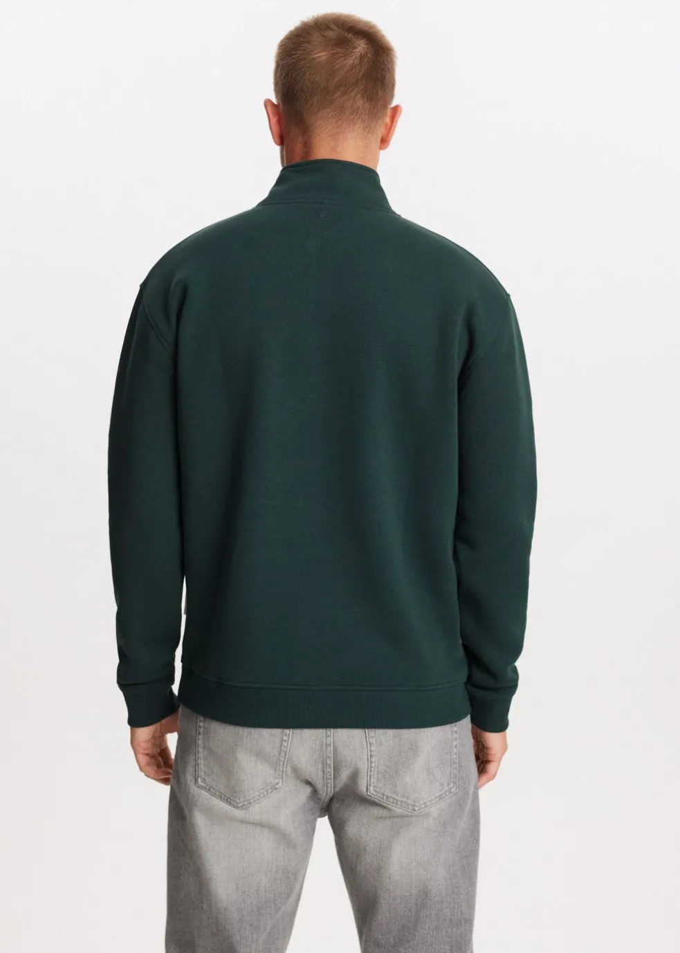 Brushed half zip sweater