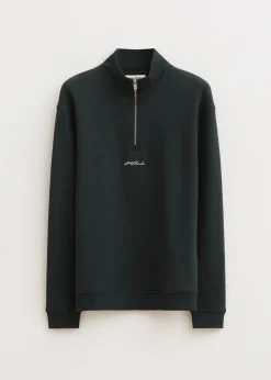 Brushed half zip sweater