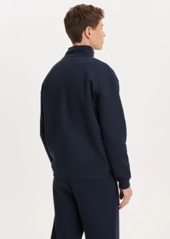 Brushed half zip sweater
