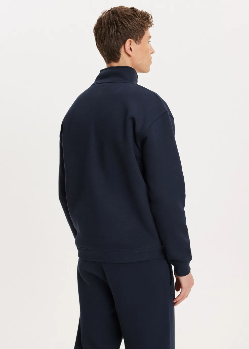 Brushed half zip sweater