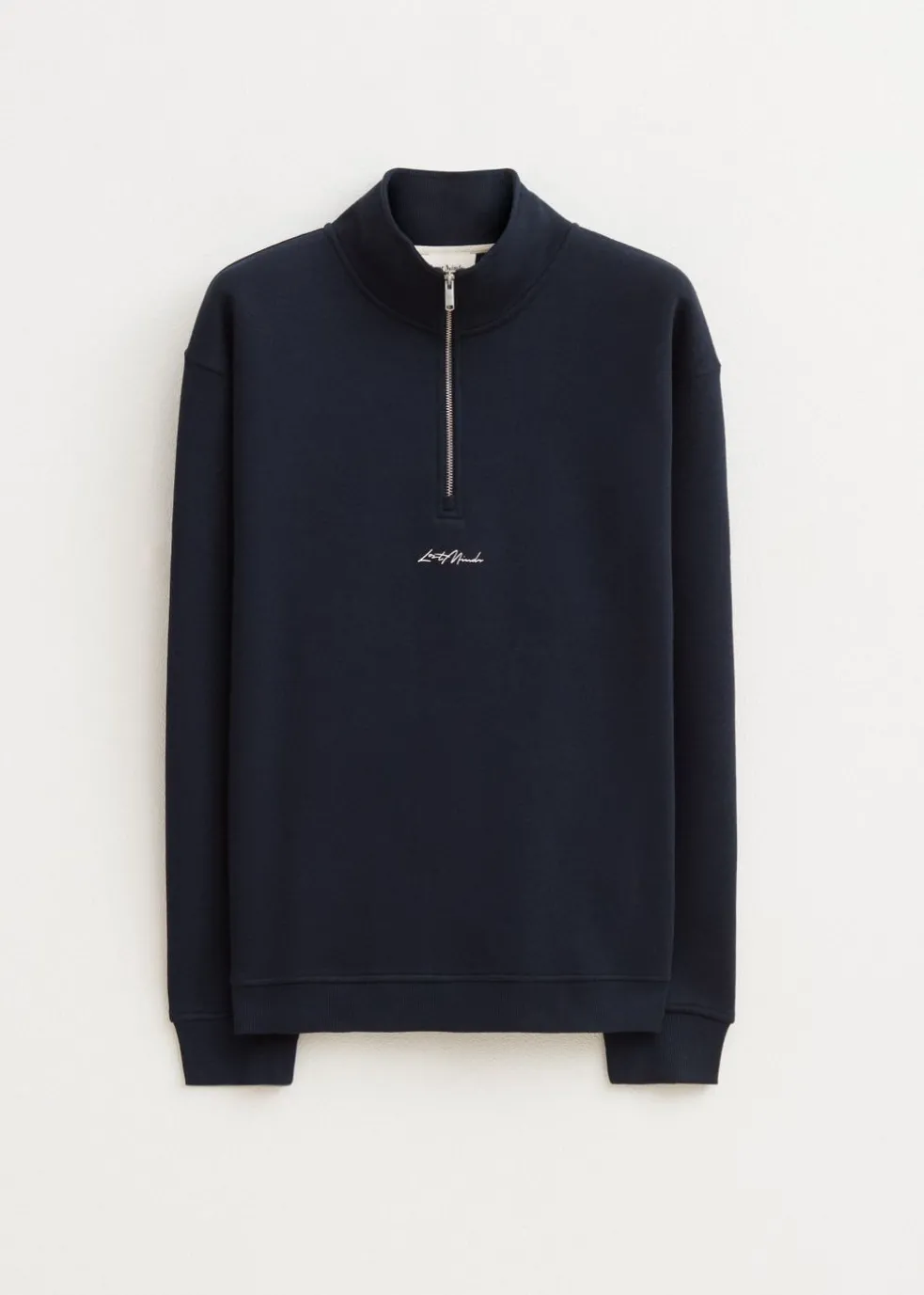 Brushed half zip sweater