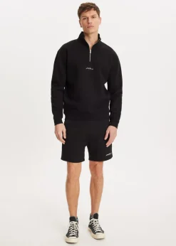 Brushed half zip sweater