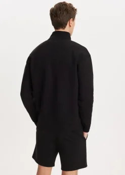 Brushed half zip sweater