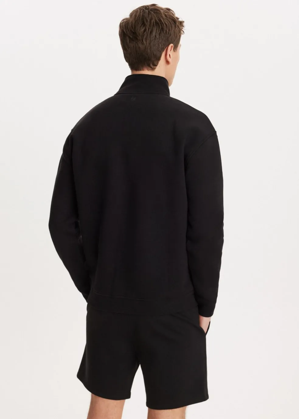 Brushed half zip sweater