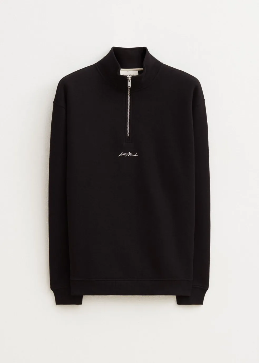 Brushed half zip sweater