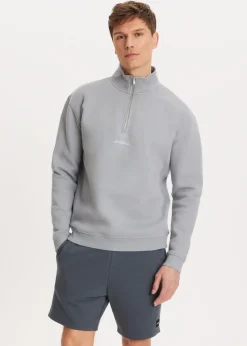 Brushed half zip sweater