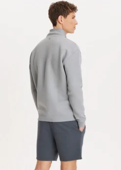 Brushed half zip sweater