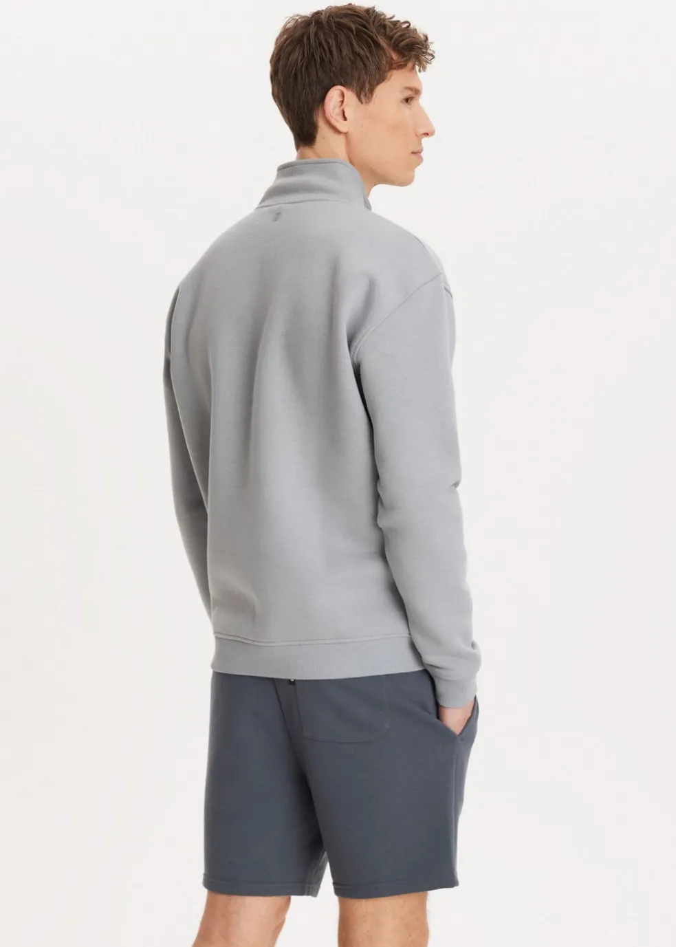 Brushed half zip sweater