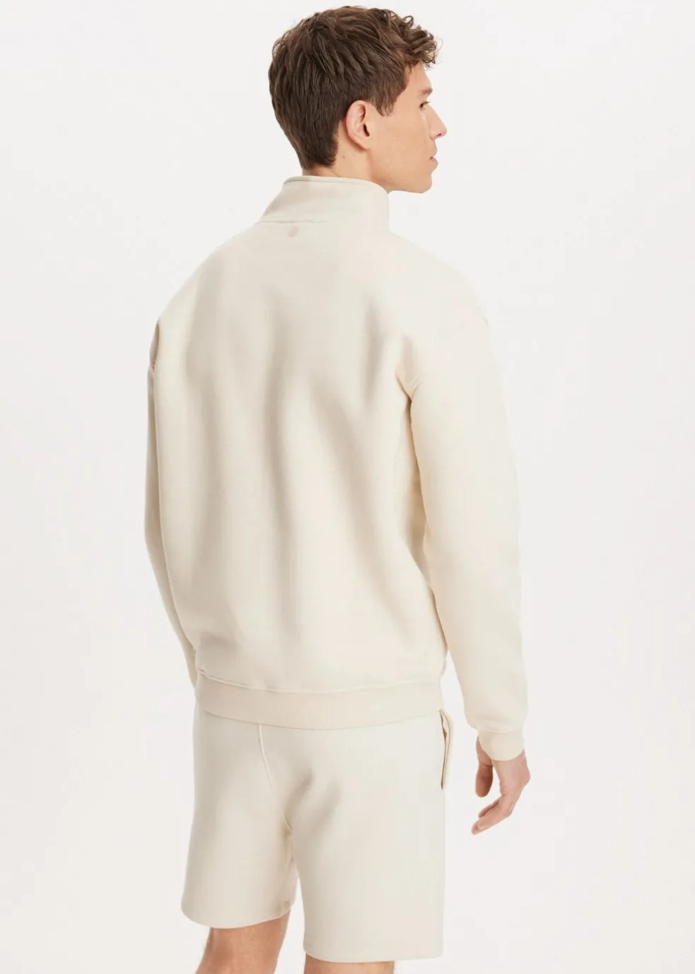 Brushed half zip sweater