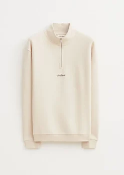 Brushed half zip sweater