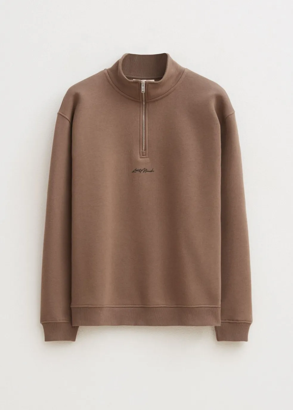 Brushed half zip sweater