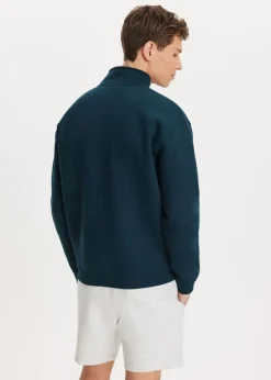 Brushed half zip sweater