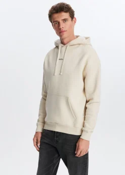 Brushed hoodie met logo