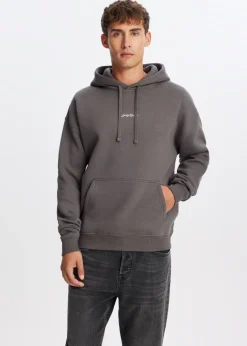 Brushed hoodie met logo