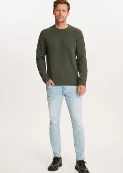 Chenille trui met structuur