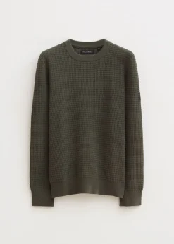 Chenille trui met structuur