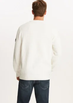 Chenille trui met structuur