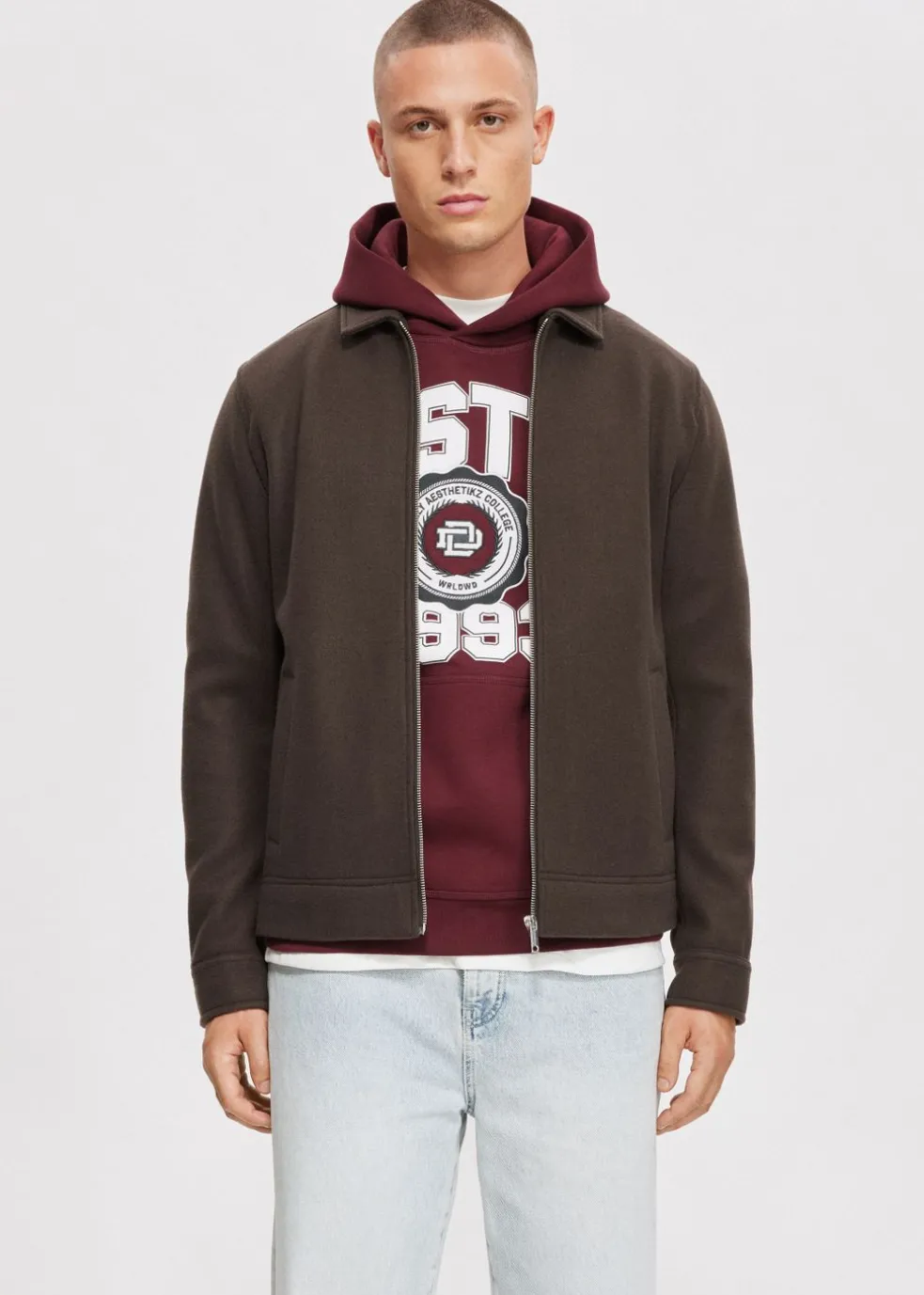 Conor overshirt met rits