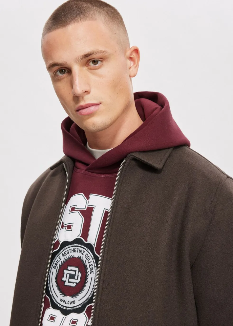 Conor overshirt met rits