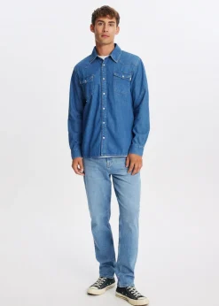 Denim overhemd