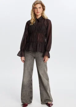 Doorschijnende blouse
