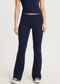 Flare legging met vouwband
