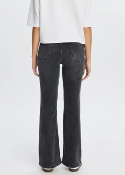 Flared jeans met pintuck