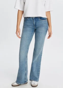 Flared jeans met printdetail