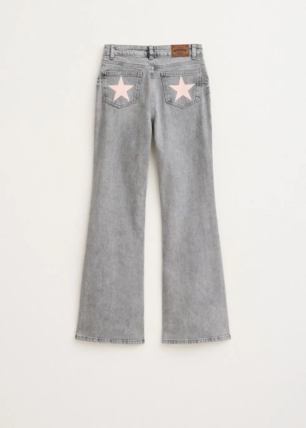 Flared jeans met printdetail