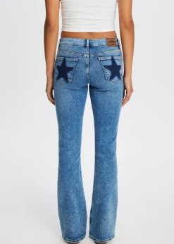 Flared jeans met sterren