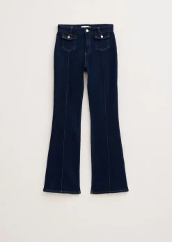 Flared jeans met zakken