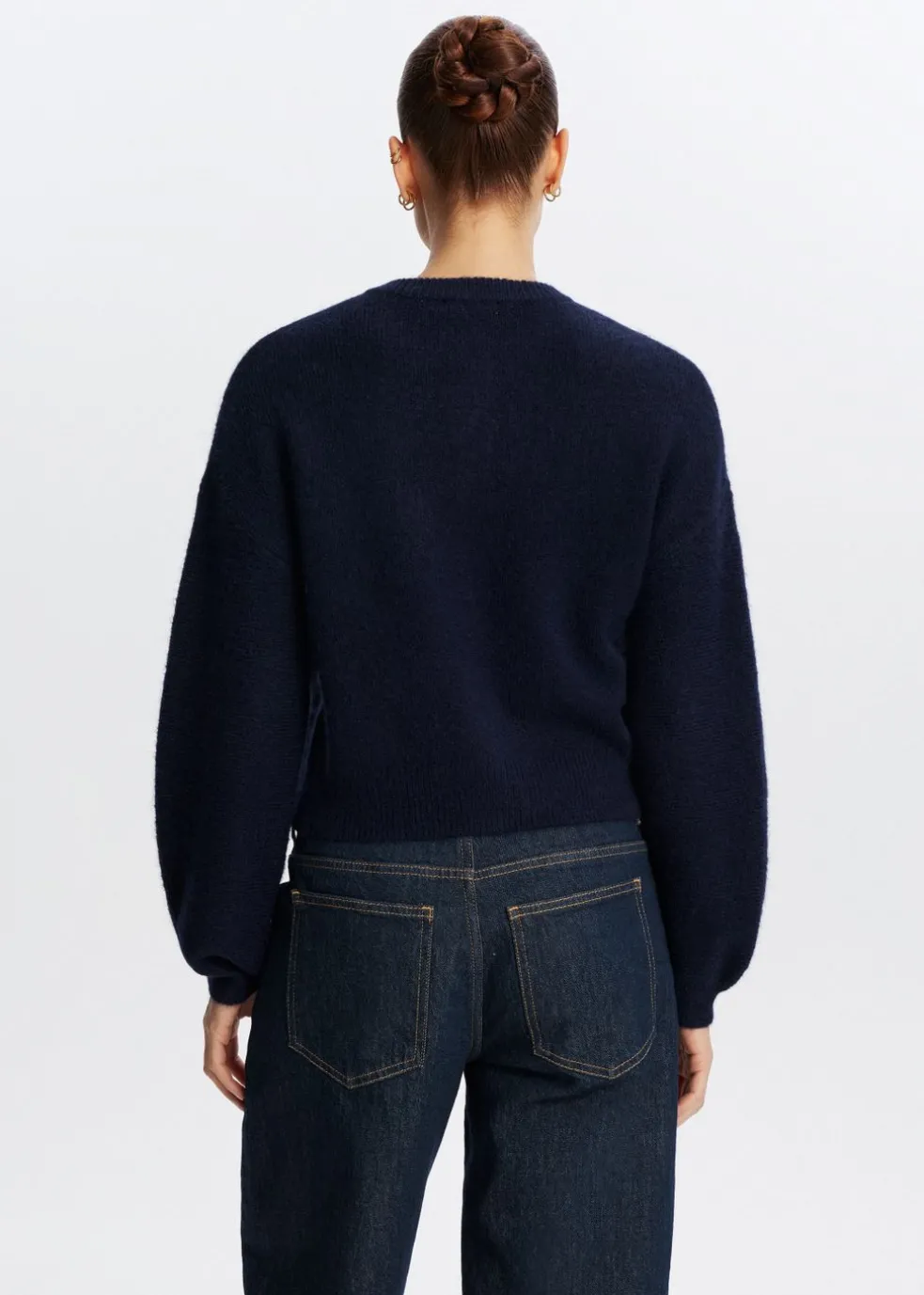 Gebreid vest lange mouwen
