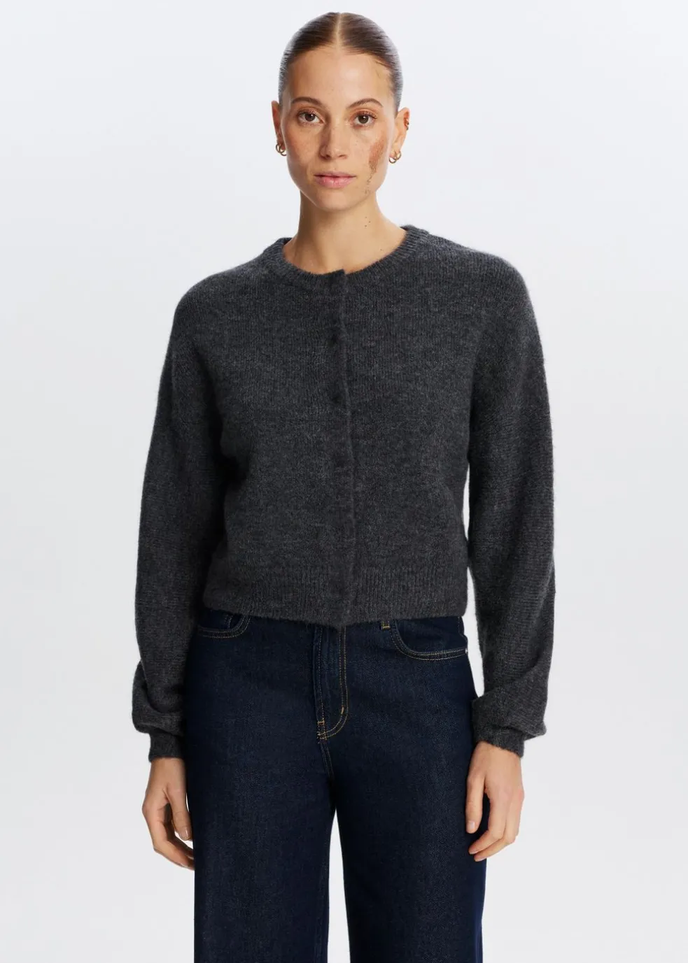 Gebreid vest lange mouwen
