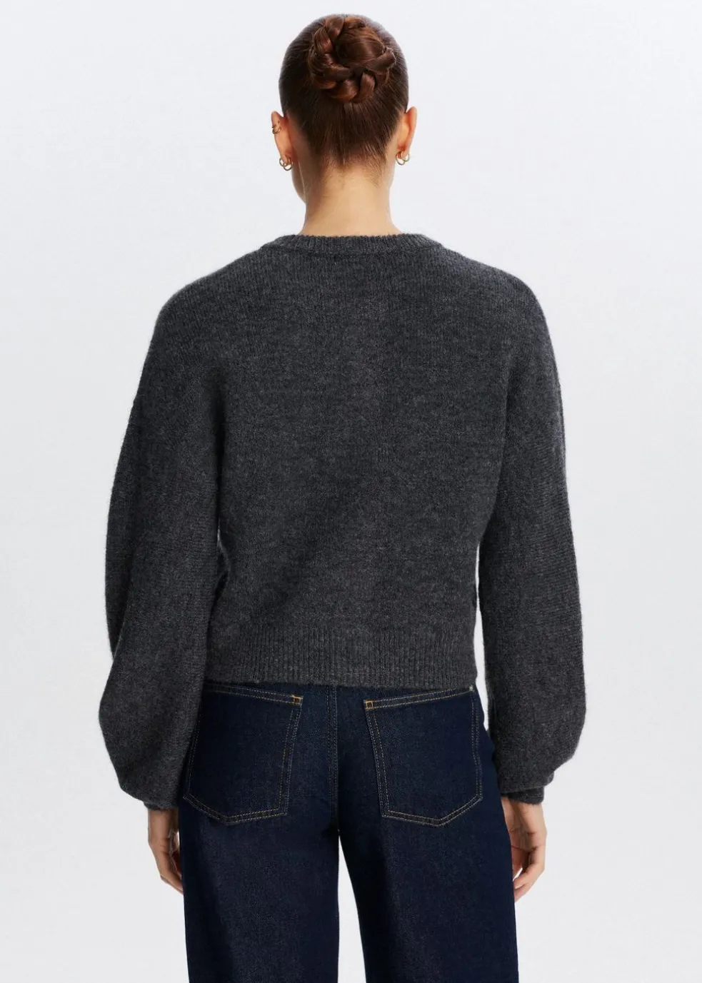 Gebreid vest lange mouwen