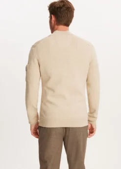Gebreide half zip trio