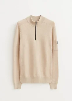 Gebreide half zip trio