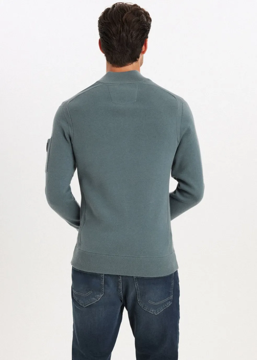 Gebreide half zip trio