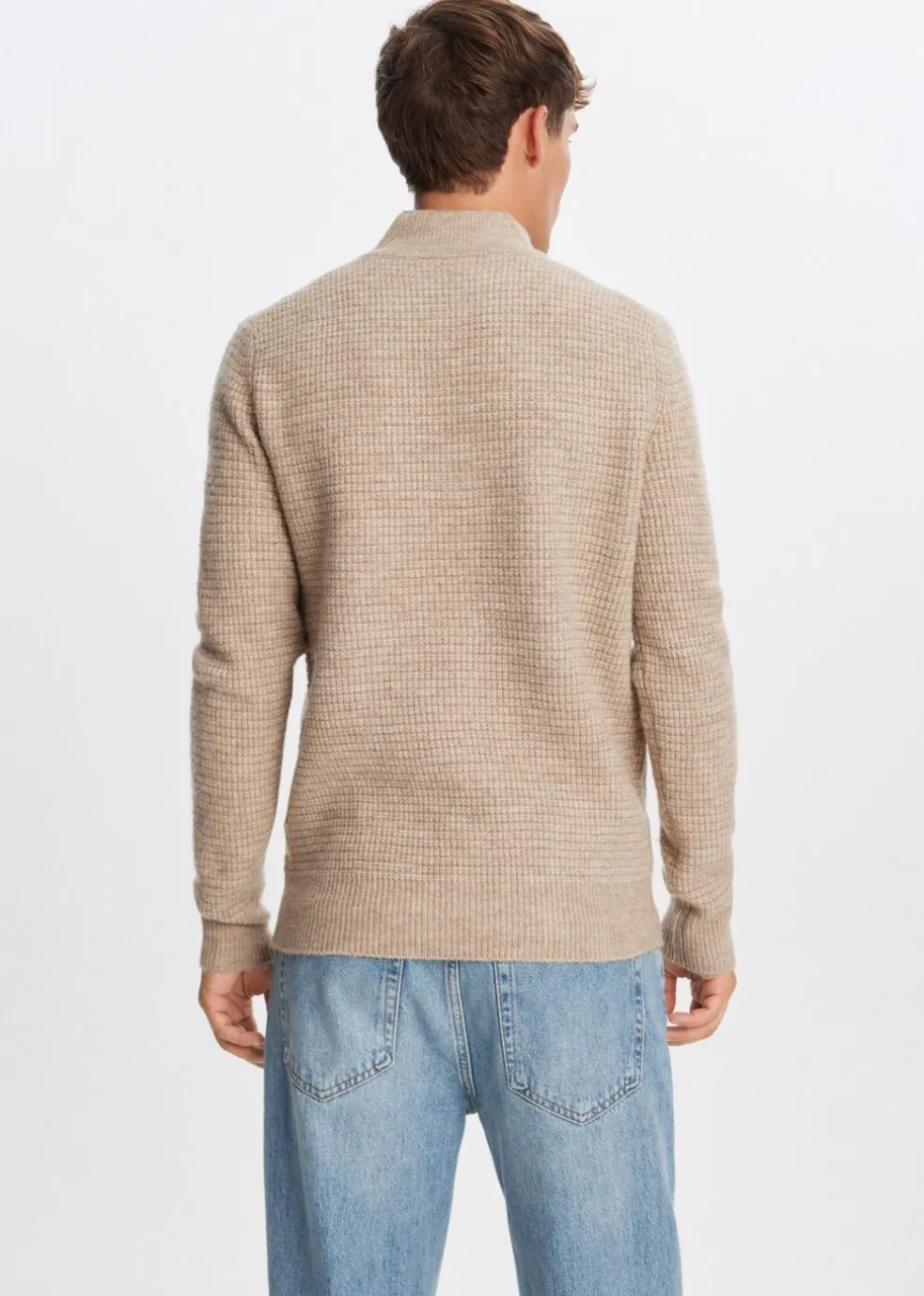 Gebreide half zip trui